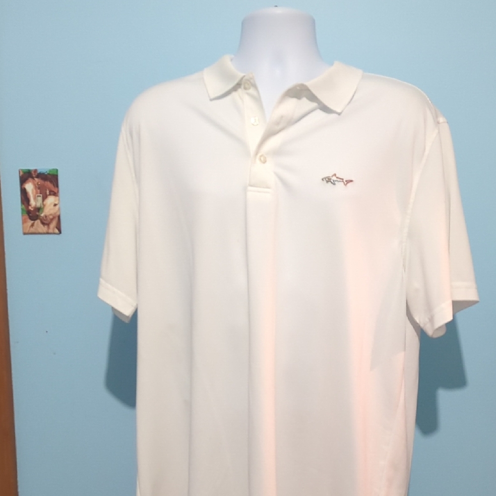 Tasso Elba Cream Polo Shirt with Embroidered Detail